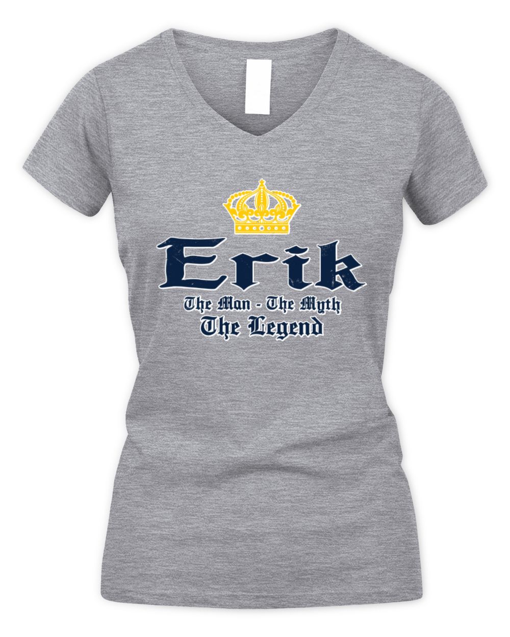 The Man The Myth The Legend Corona Beer T-Shirt ERIK M1-S83 / Women's V-Neck T-Shirt / sport grey