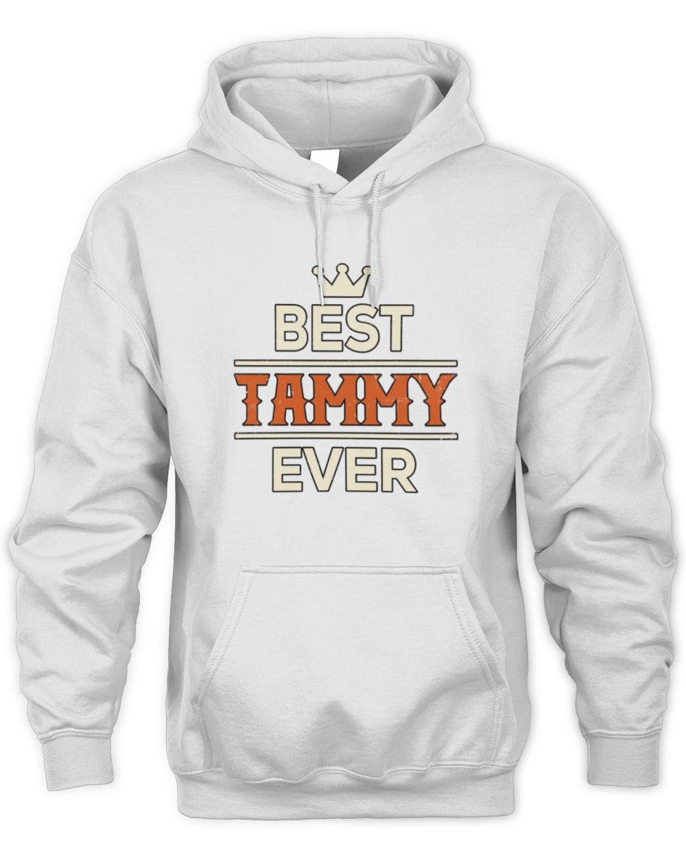 Best Your Name With Crown Shirt TAMMY M1-59 / Unisex Hoodie / white