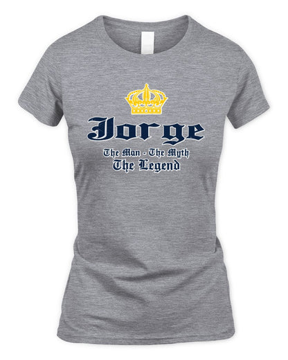 The Man The Myth The Legend Corona Beer T-Shirt JORGE M1-S83 / Women's Standard T-Shirt / sport grey