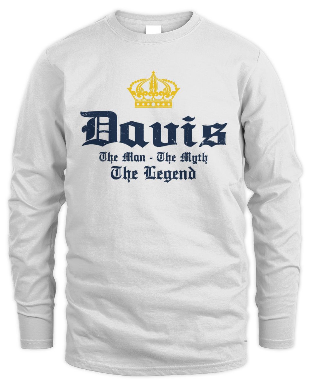 The Man The Myth The Legend Corona Beer T-Shirt DAVIS M1-S83 / Men's Long Sleeved T-Shirt / white