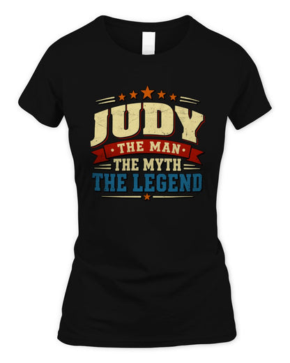 The Man The Myth The Legend Ribbon Vintage T-Shirt JUDY M1-56 / Women's Standard T-Shirt / black