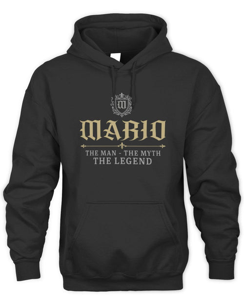 The Man The Myth The Legend Western Shirt MARIO M1-78 / Unisex Hoodie / black