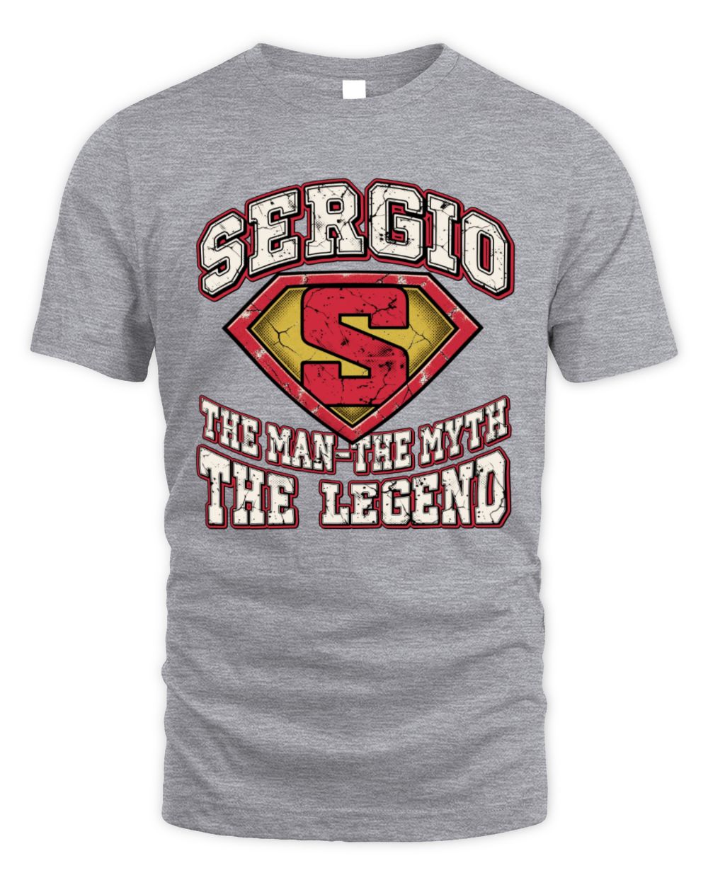 The Man The Myth The Legend Superman Graphic T-Shirt SERGIO M1-74 / Unisex Standard T-Shirt / sport grey