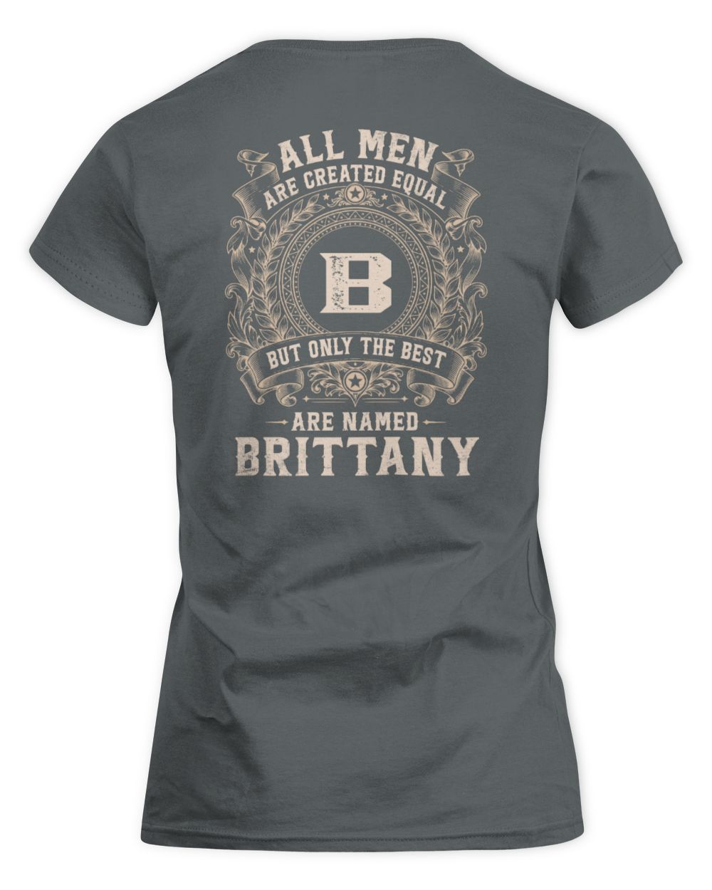 All Men Are Created Equal Cool Logo Shirt BRITTANY M1-60 / Women's Standard T-Shirt / charcoal