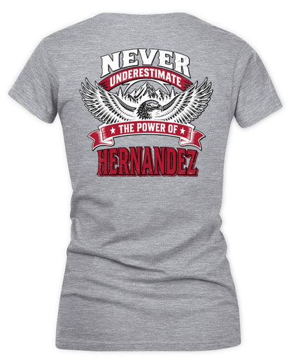 Never Underestimate Your Name Eagle Mountain Shirt HERNANDEZ M1-61 / Women's V-Neck T-Shirt / sport grey