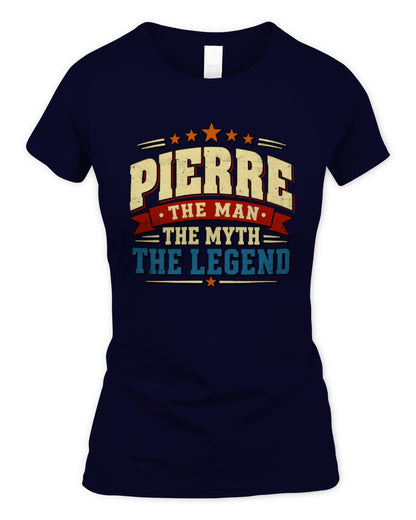 The Man The Myth The Legend Ribbon Vintage T-Shirt PIERRE M1-56 / Women's Standard T-Shirt / navy