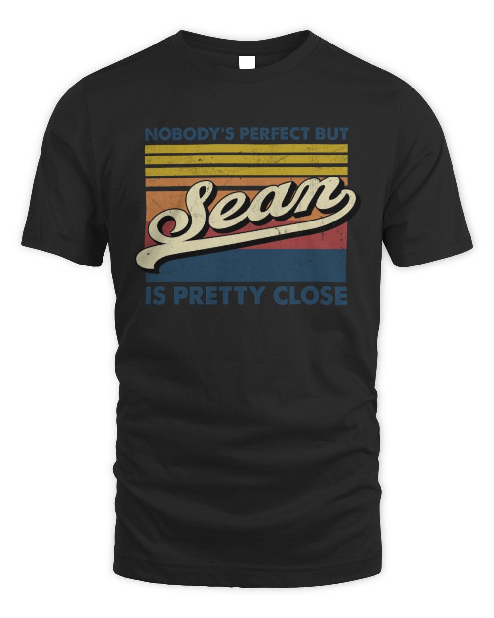 Nobody's Perfect But Your Name Is Pretty Close Retro Shirt SEAN M1-65 / Unisex Standard T-Shirt / black