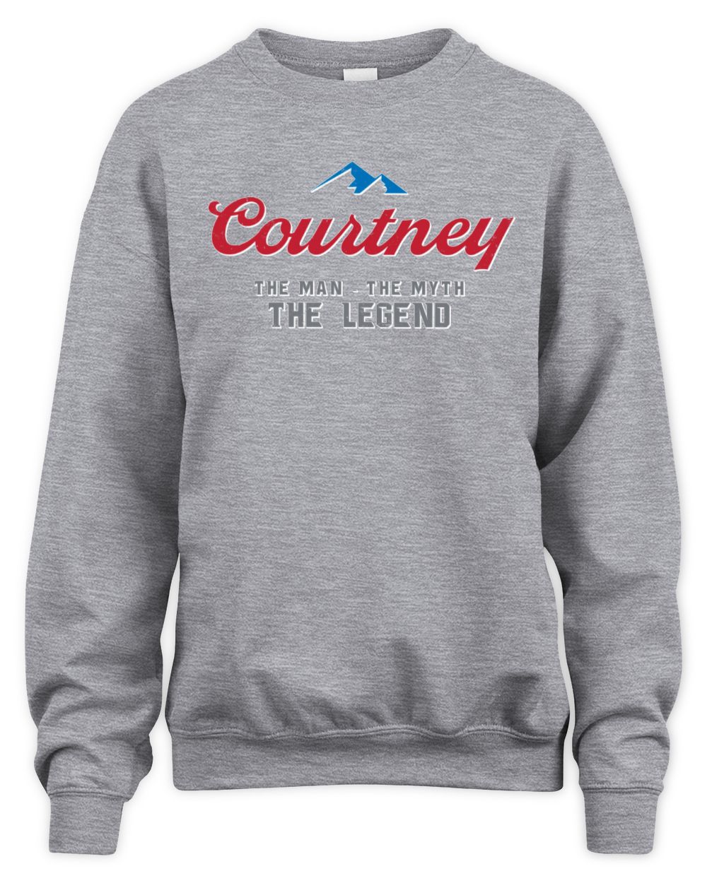 The Man The Myth The Legend Coors Light Beer T-Shirt COURTNEY M1-S84 / Unisex Sweatshirt / sport grey