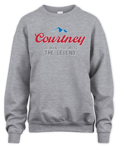 The Man The Myth The Legend Coors Light Beer T-Shirt COURTNEY M1-S84 / Unisex Sweatshirt / sport grey
