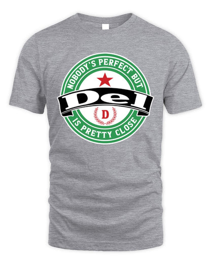 Nobody's Perfect But Your Name Is Pretty Close Heineken Beer T-Shirt DEL M1-S85 / Unisex Standard T-Shirt / sport grey