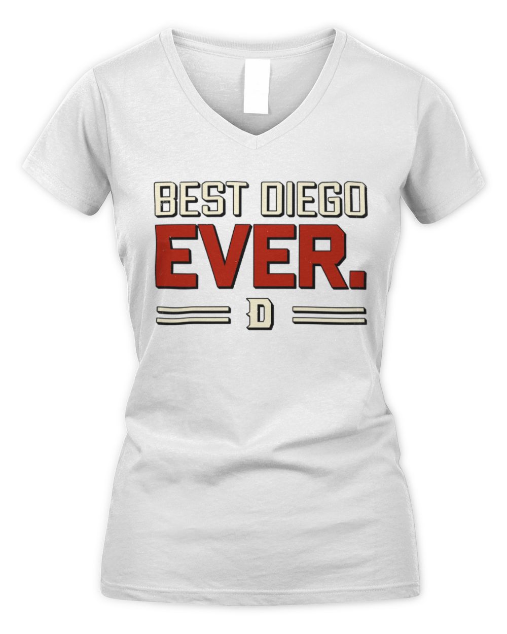 Best Your Name Ever Cool Shirt DIEGO M1-58 / Women's V-Neck T-Shirt / white