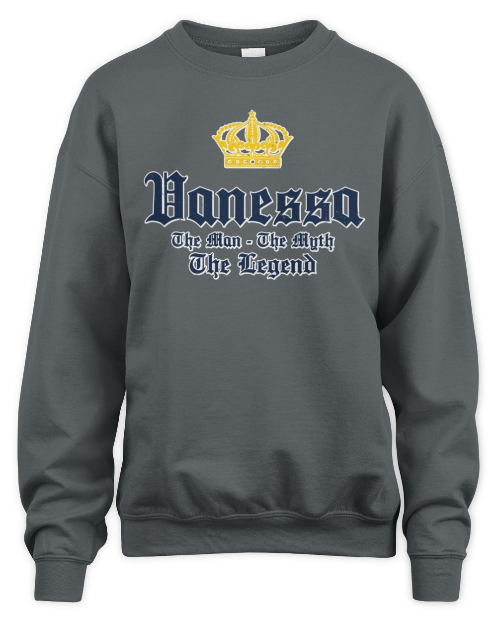 The Man The Myth The Legend Corona Beer T-Shirt VANESSA M1-S83 / Unisex Sweatshirt / charcoal