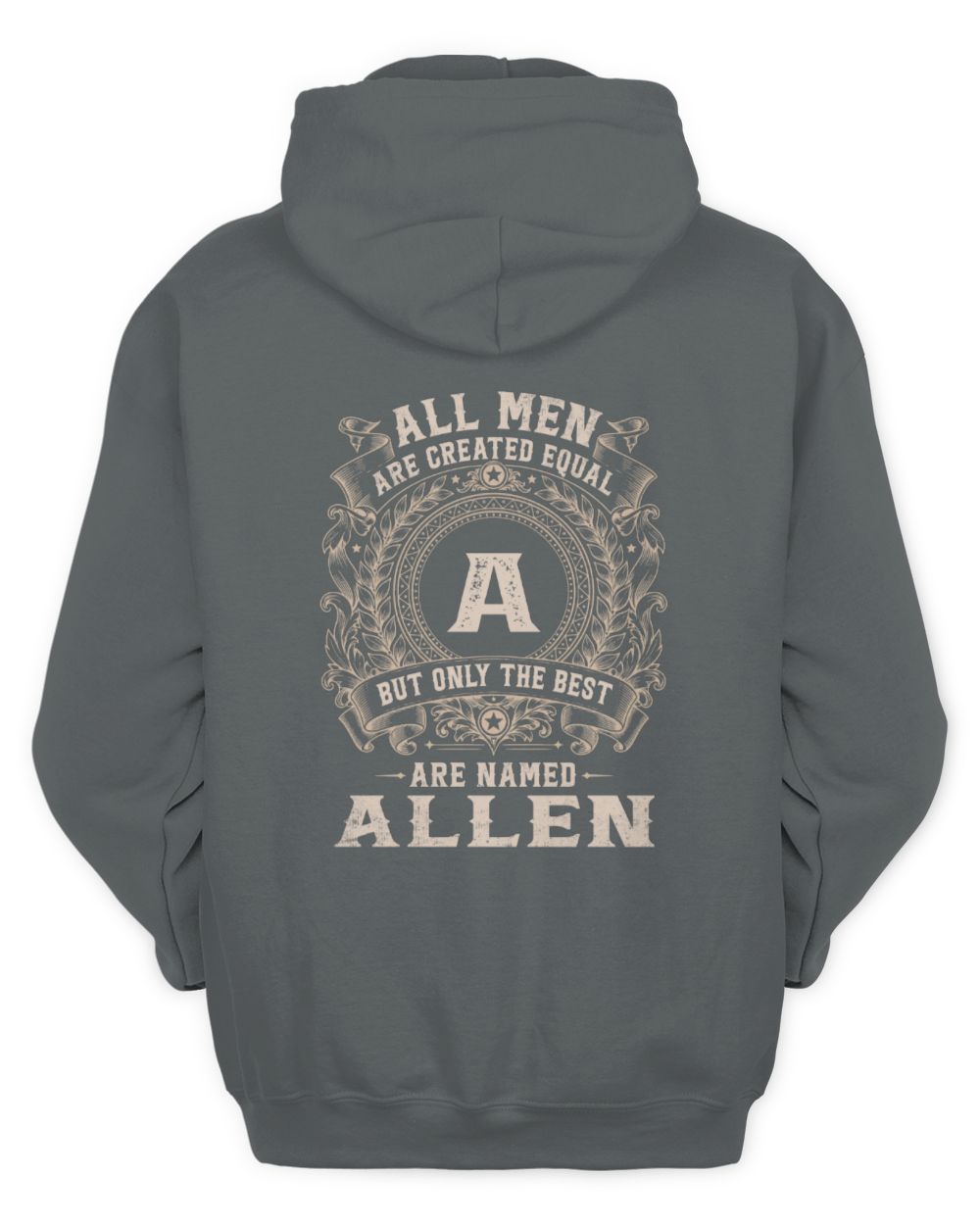 All Men Are Created Equal Cool Logo Shirt ALLEN M1-60 / Unisex Hoodie / charcoal