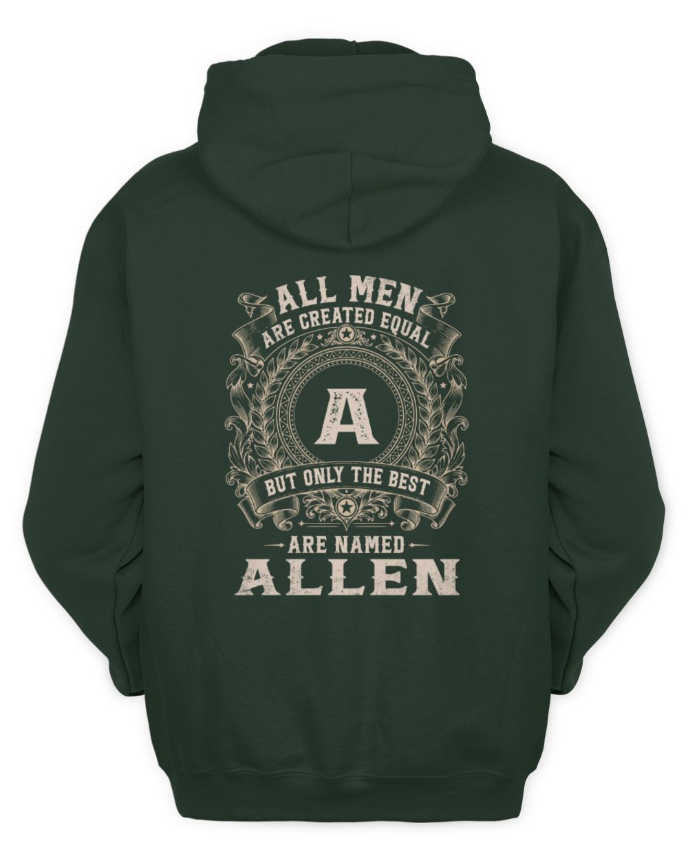 All Men Are Created Equal Cool Logo Shirt ALLEN M1-60 / Unisex Hoodie / forest green