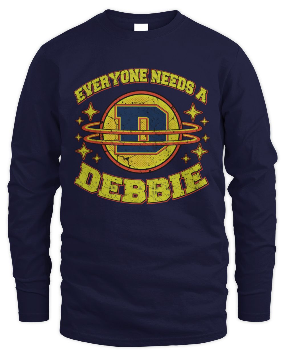 Everyone Needs a Your Name Shirt DEBBIE M1-76 / Men's Long Sleeved T-Shirt / navy