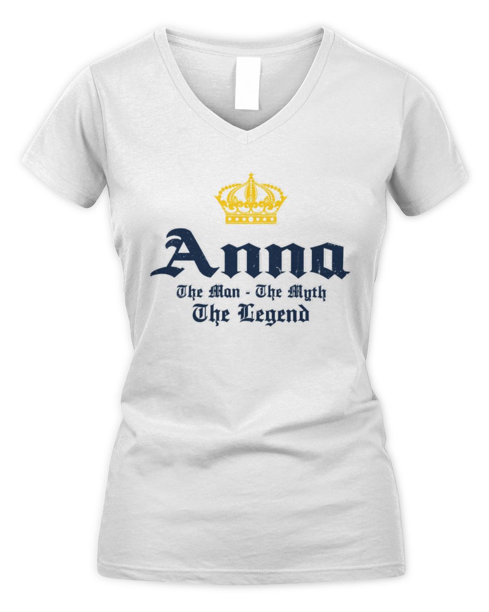 The Man The Myth The Legend Corona Beer T-Shirt ANNA M1-S83 / Women's V-Neck T-Shirt / white