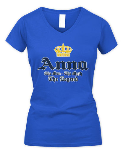 The Man The Myth The Legend Corona Beer T-Shirt ANNA M1-S83 / Women's V-Neck T-Shirt / royal