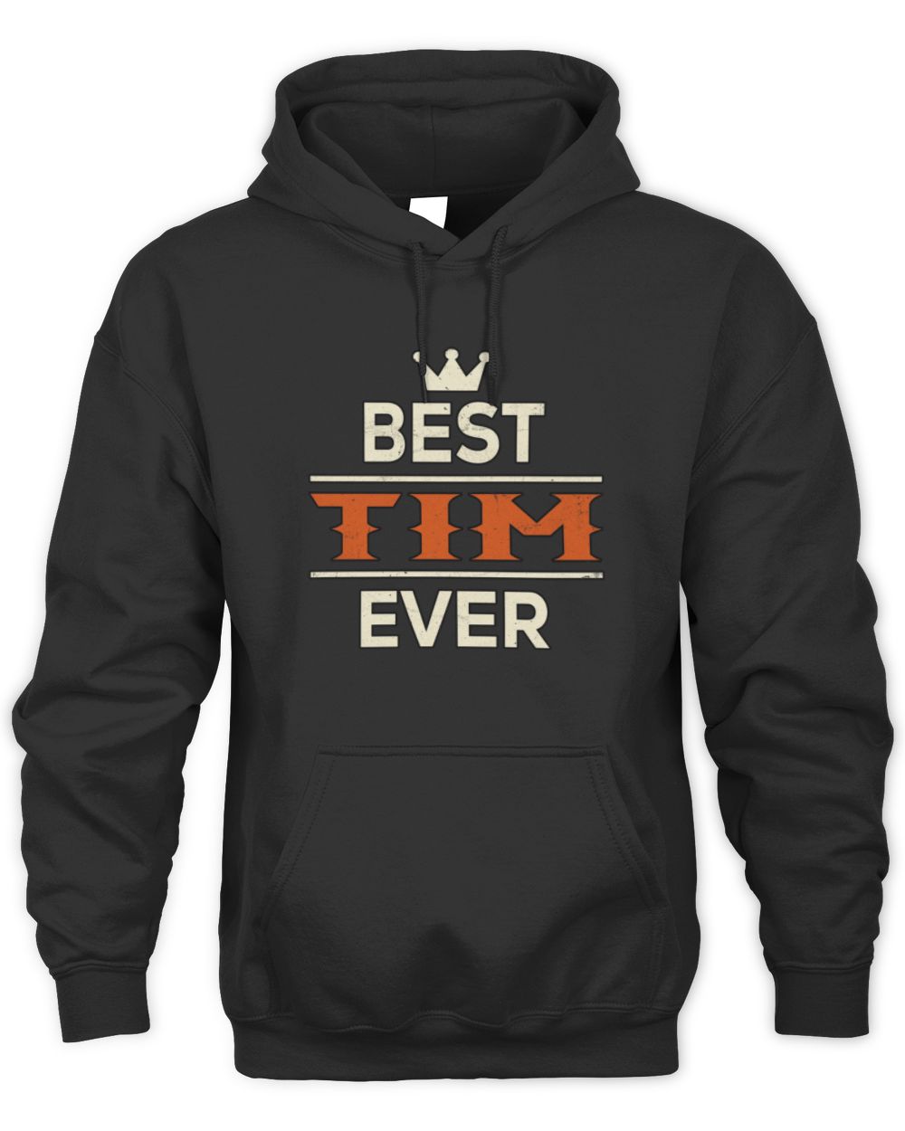 Best Your Name With Crown Shirt TIM M1-59 / Unisex Hoodie / black