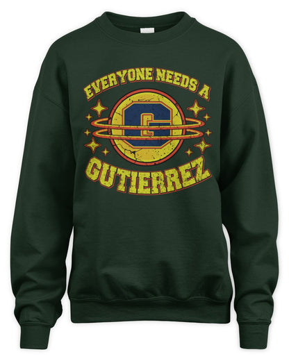 Everyone Needs a Your Name Shirt GUTIERREZ M1-76 / Unisex Sweatshirt / forest green