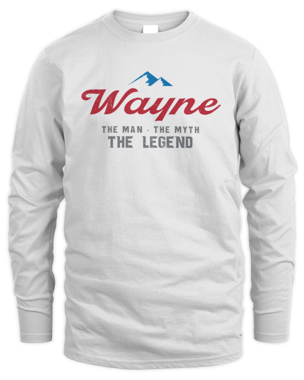 The Man The Myth The Legend Coors Light Beer T-Shirt WAYNE M1-S84 / Men's Long Sleeved T-Shirt / white