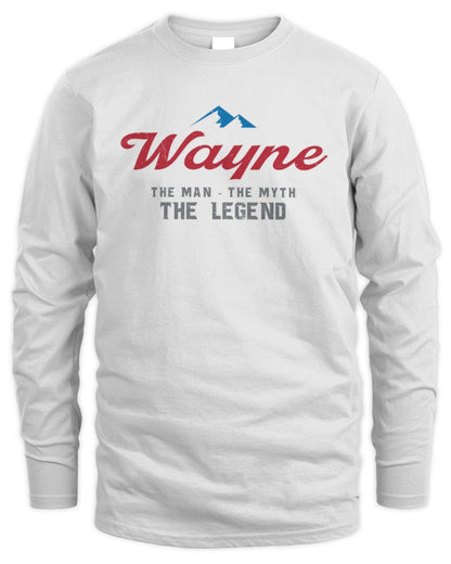 The Man The Myth The Legend Coors Light Beer T-Shirt WAYNE M1-S84 / Men's Long Sleeved T-Shirt / white