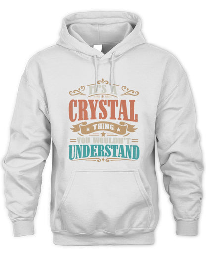 It’s a Name Thing Personalized Retro T-Shirt CRYSTAL M1-47 / Unisex Hoodie / white