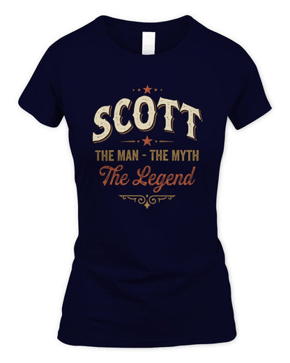 I'm Name I'm Not Rude I Just Have The Balls Funny T-Shirt SCOTT M1-77 / Women's Standard T-Shirt / navy