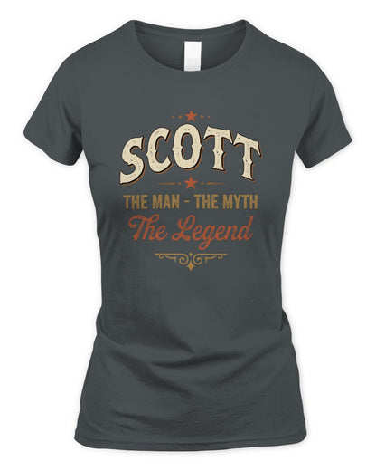 I'm Name I'm Not Rude I Just Have The Balls Funny T-Shirt SCOTT M1-77 / Women's Standard T-Shirt / charcoal