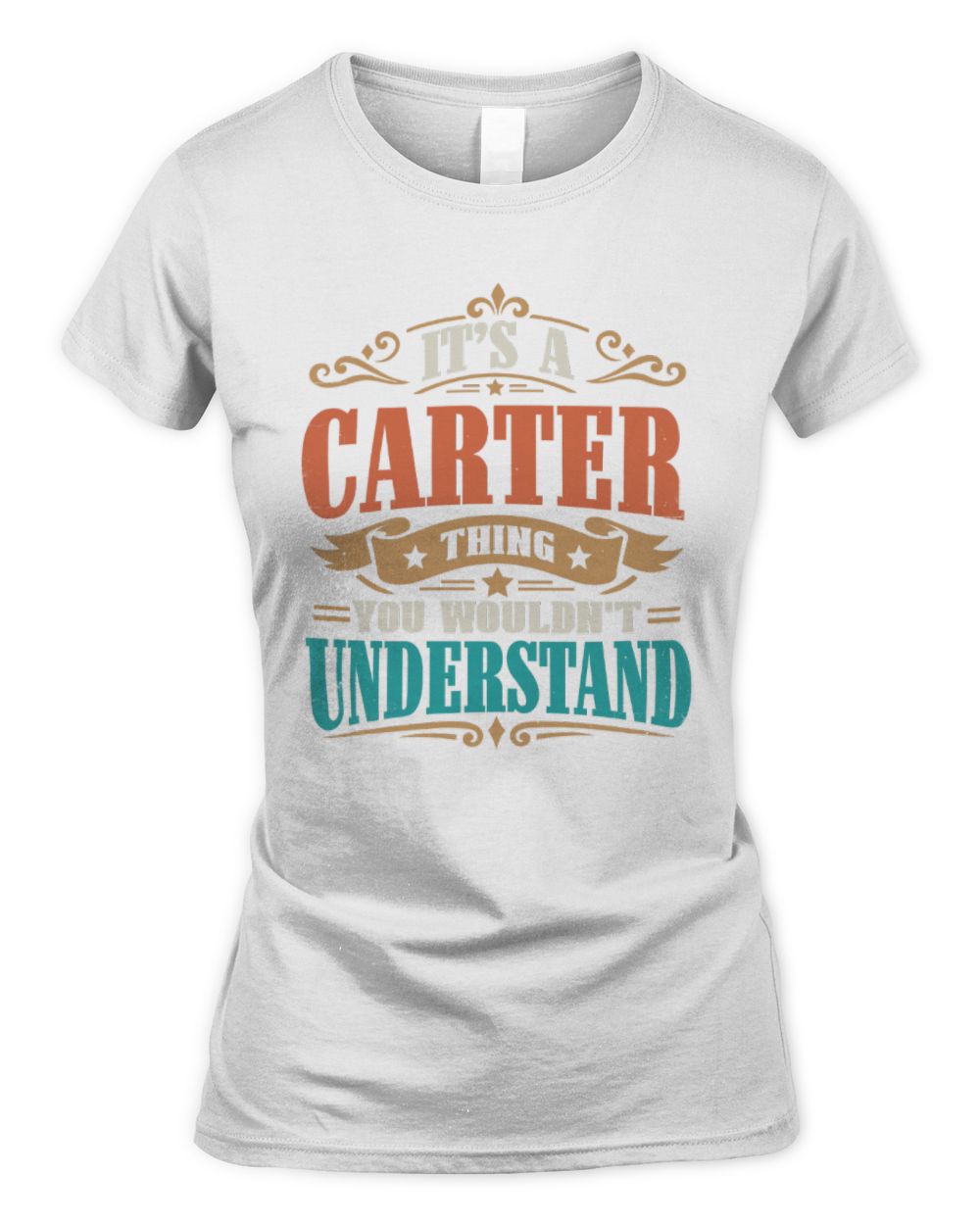 It’s a Name Thing Personalized Retro T-Shirt CARTER M1-47 / Women's Standard T-Shirt / white