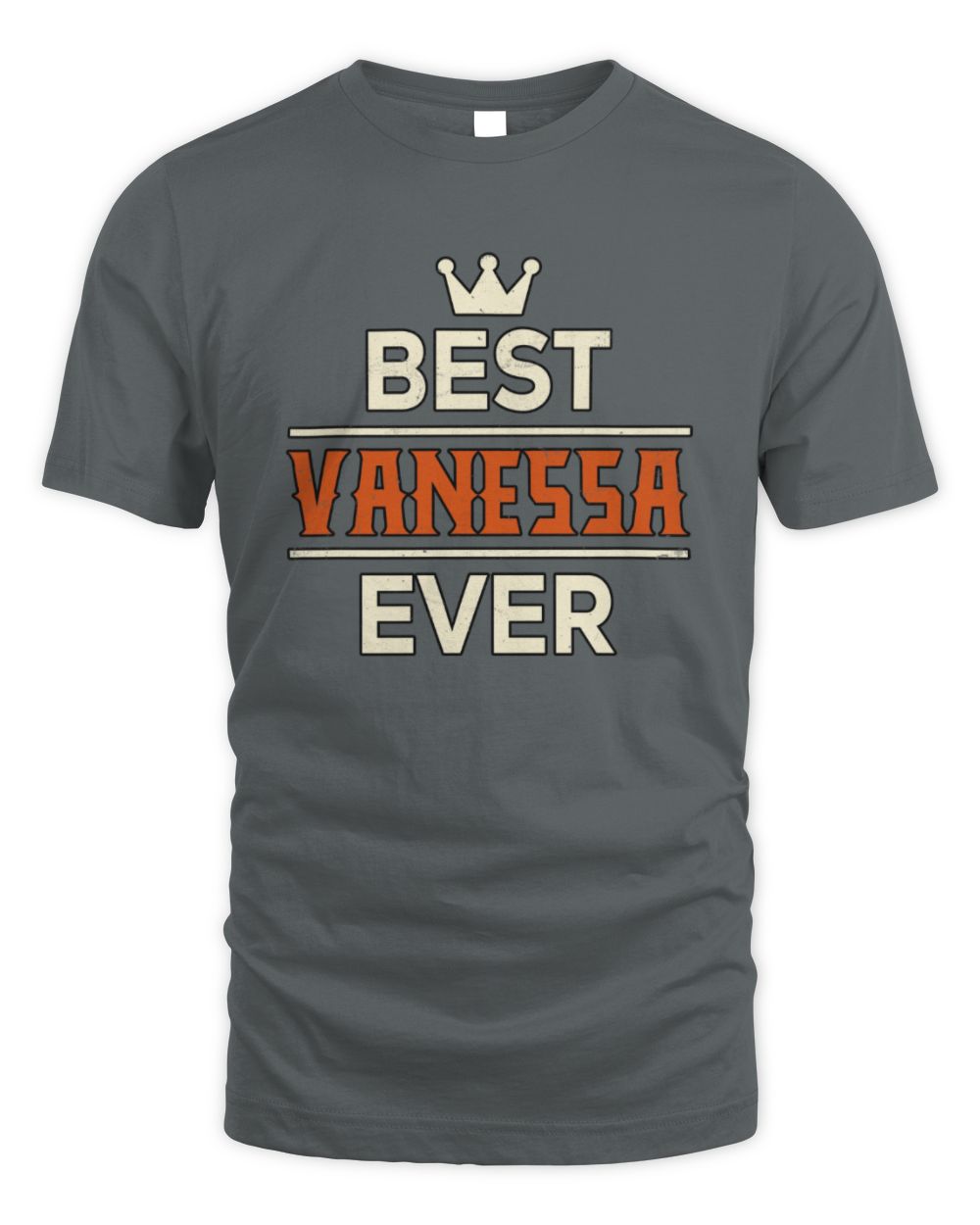 Best Your Name With Crown Shirt VANESSA M1-59 / Unisex Standard T-Shirt / charcoal