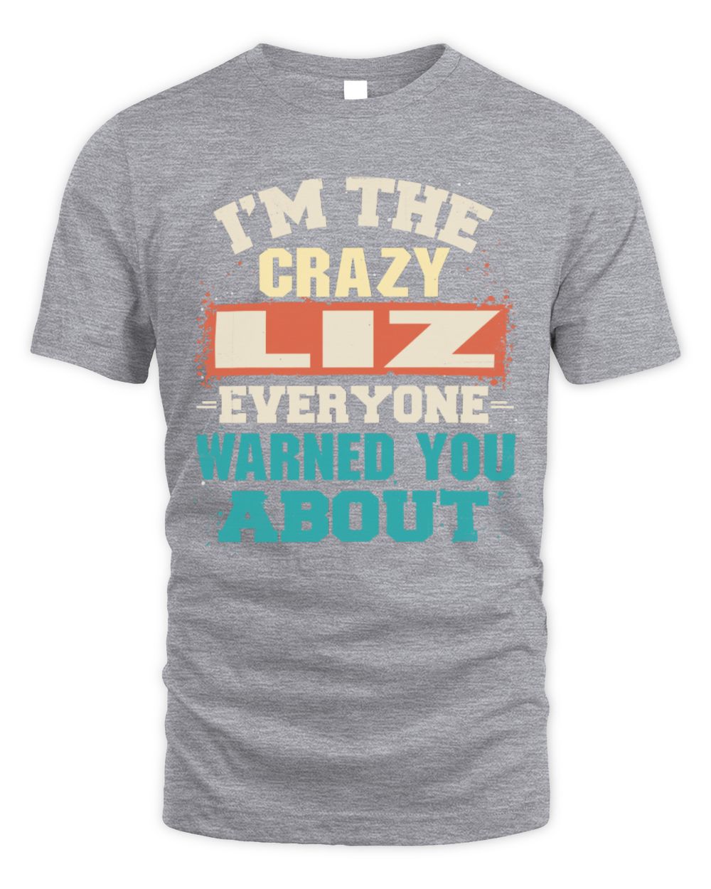 I'm the Crazy One Everyone Warned You About Retro Graphic T-Shirt LIZ M1-70 / Unisex Standard T-Shirt / sport grey
