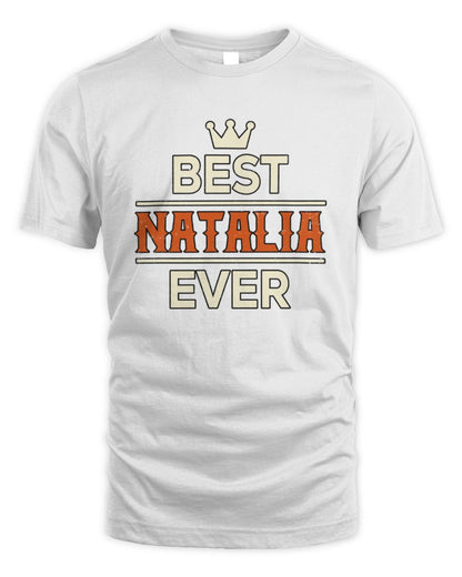 Best Your Name With Crown Shirt NATALIA M1-59 / Unisex Standard T-Shirt / white
