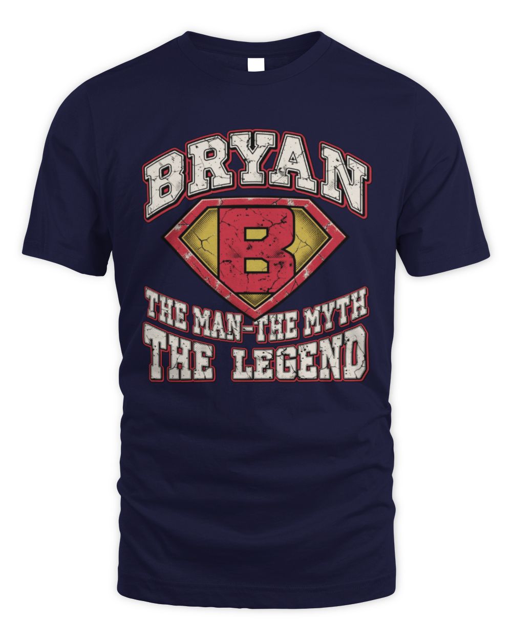 The Man The Myth The Legend Superman Graphic T-Shirt BRYAN M1-74 / Unisex Standard T-Shirt / navy