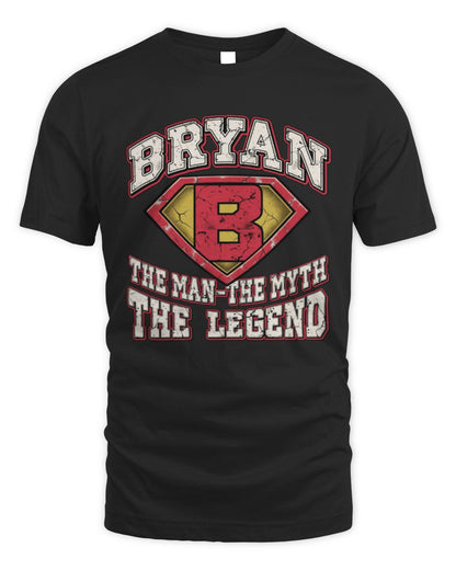 The Man The Myth The Legend Superman Graphic T-Shirt BRYAN M1-74 / Unisex Standard T-Shirt / black