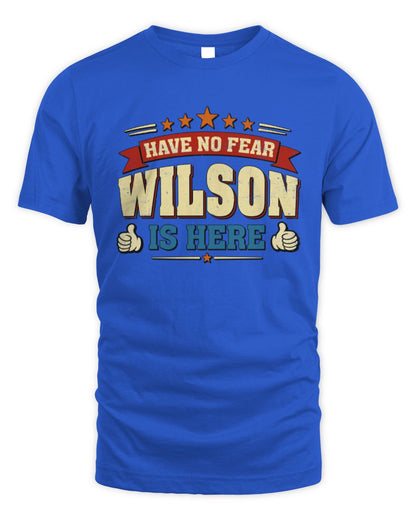 Have No Fear Your Name Is Here Cool Graphic T-Shirt WILSON M1-71 / Unisex Standard T-Shirt / royal