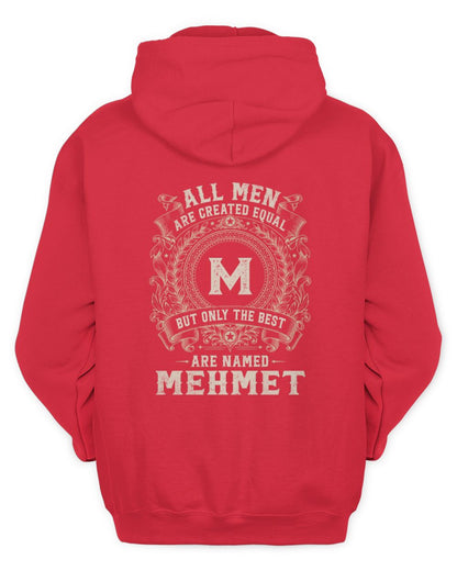 All Men Are Created Equal Cool Logo Shirt MEHMET M1-60 / Unisex Hoodie / red