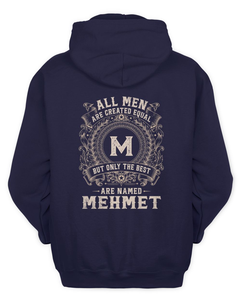 All Men Are Created Equal Cool Logo Shirt MEHMET M1-60 / Unisex Hoodie / navy