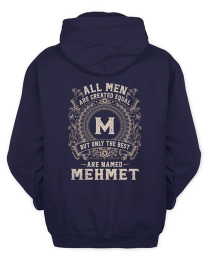 All Men Are Created Equal Cool Logo Shirt MEHMET M1-60 / Unisex Hoodie / navy