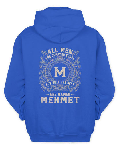 All Men Are Created Equal Cool Logo Shirt MEHMET M1-60 / Unisex Hoodie / royal
