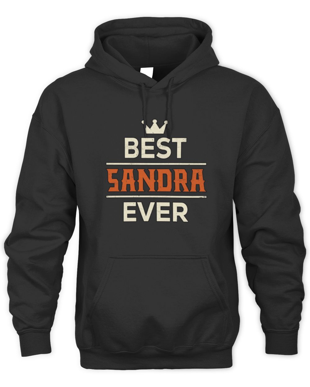Best Your Name With Crown Shirt SANDRA M1-59 / Unisex Hoodie / black
