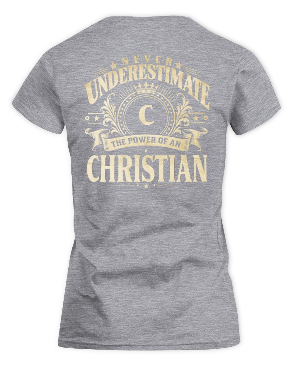 Never Underestimate Your Name Luxury Logo Shirt CHRISTIAN M1-63 / Women's Standard T-Shirt / sport grey