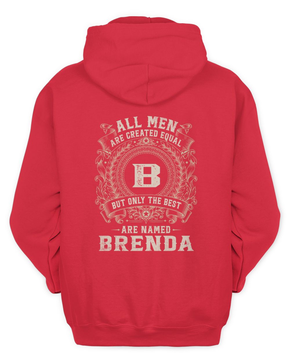 All Men Are Created Equal Cool Logo Shirt BRENDA M1-60 / Unisex Hoodie / red