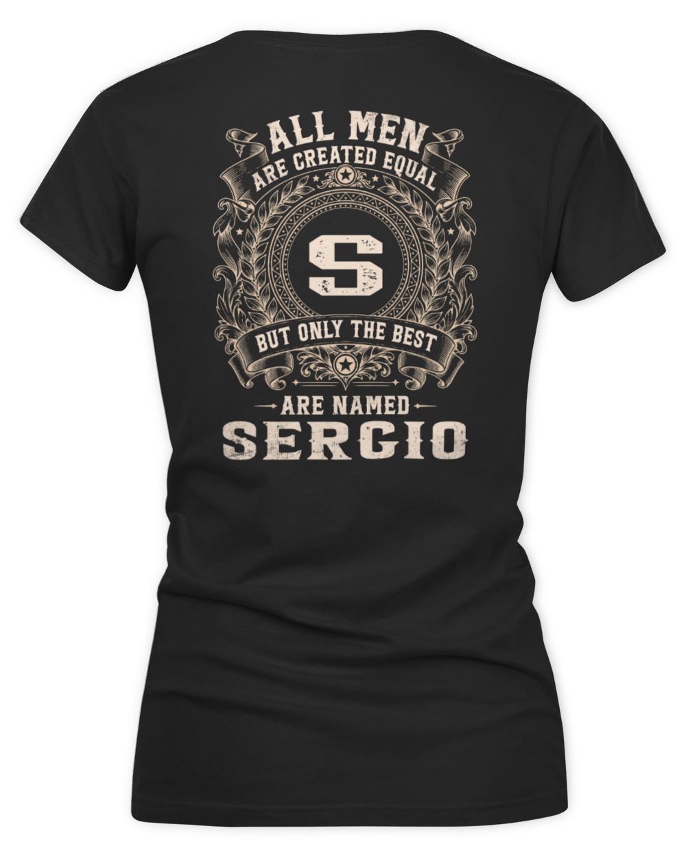 All Men Are Created Equal Cool Logo Shirt SERGIO M1-60 / Women's V-Neck T-Shirt / black