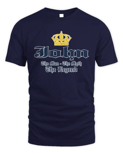 The Man The Myth The Legend Corona Beer T-Shirt JOHN M1-S83 / Unisex Standard T-Shirt / navy