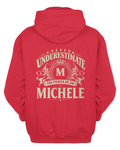 Never Underestimate Your Name Luxury Logo Shirt MICHELE M1-63 / Unisex Hoodie / red