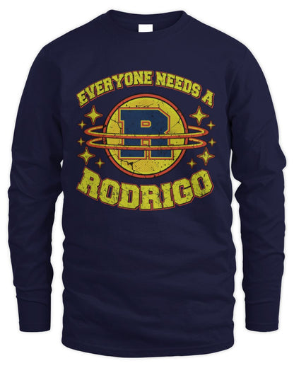 Everyone Needs a Your Name Shirt RODRIGO M1-76 / Men's Long Sleeved T-Shirt / navy