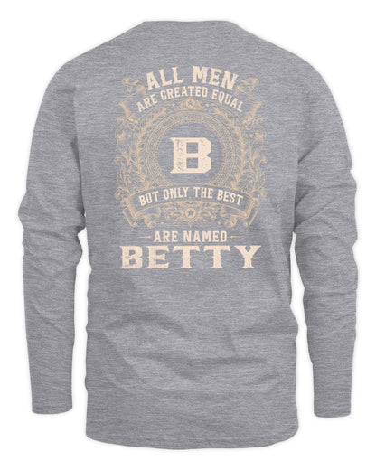All Men Are Created Equal Cool Logo Shirt BETTY M1-60 / Men's Long Sleeved T-Shirt / sport grey