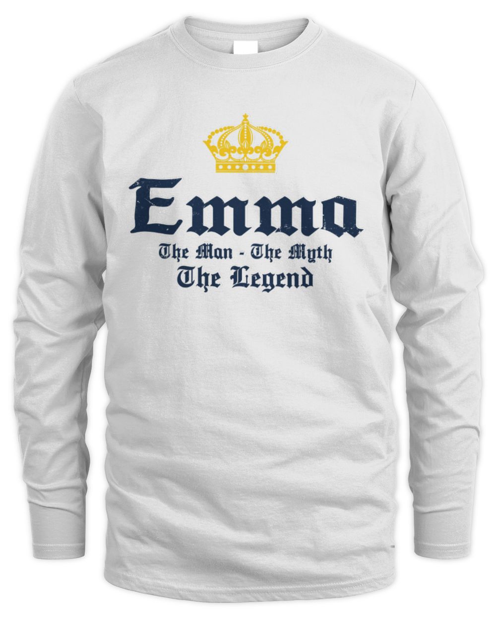 The Man The Myth The Legend Corona Beer T-Shirt EMMA M1-S83 / Men's Long Sleeved T-Shirt / white