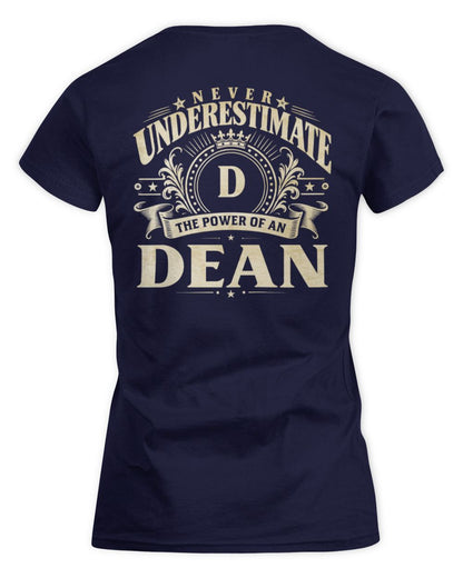 Never Underestimate Your Name Luxury Logo Shirt DEAN M1-63 / Women's Standard T-Shirt / navy