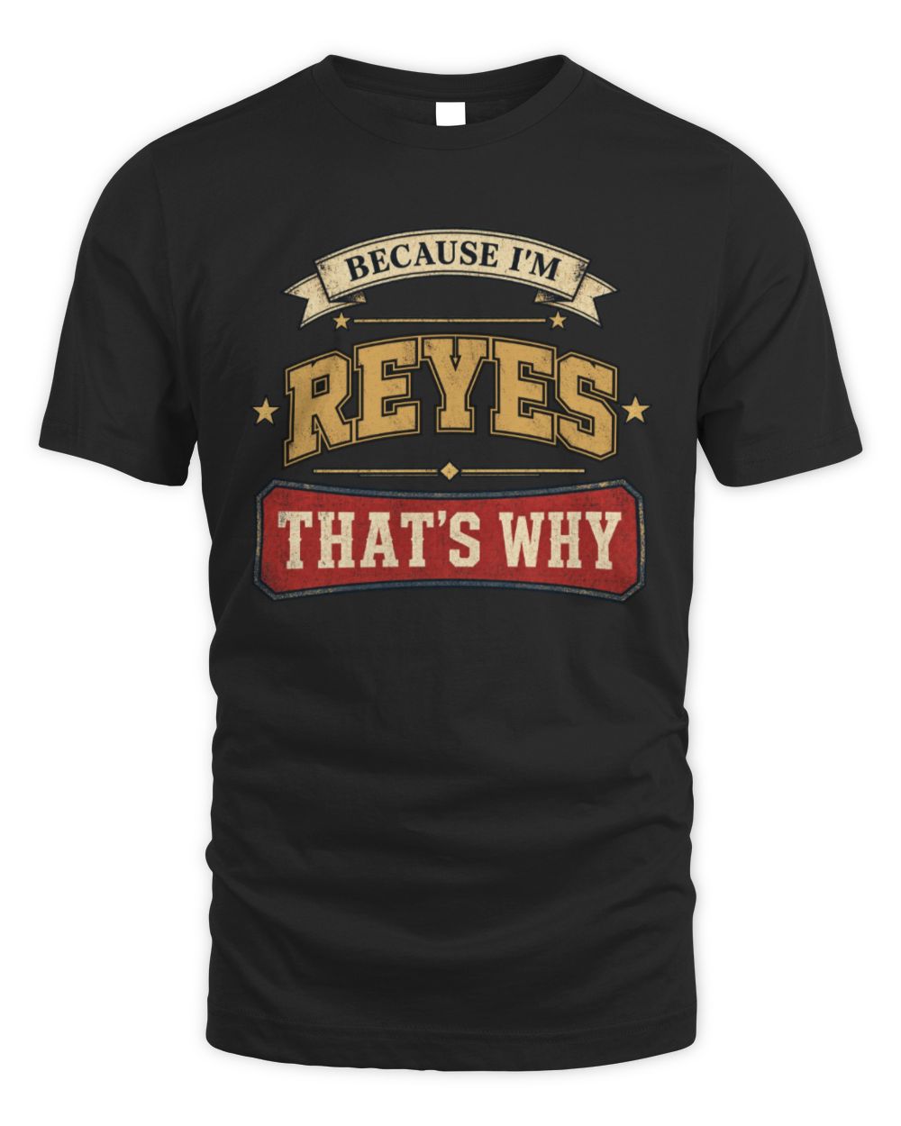 Because I'm Name That's Why Americana T-Shirt REYES M1-S88 / Unisex Standard T-Shirt / black